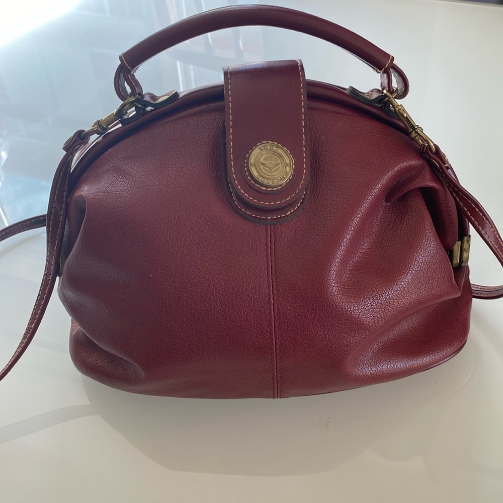 Unique, vintage red leather purse